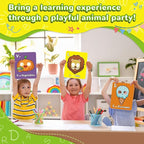 Alphabet Flash Cards,Giant ABC Animal Flash Cards for Toddler 3-5,26 Lowercase and Uppercase Letter Cards,Educational Learning Games for Kids,Preschool Kindergarten Toys