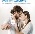 80 Count Pregnancy Tests with Cups, Bulk Pregnancy Test Strips for Detection at Home, Over 99% Accuracy, Individually Wrapped Fertility Tests, Extra-Wide 5mm HCG Tests, Pruebas De Embarazo