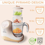 Baby Food Maker Chopper Grinder - Mills and Steamer 8 in 1 Processor for Toddlers - Steam, Blend, Chop, Disinfect, Clean, 20 Oz Tritan Stirring Cup, Touch Control Panel, Auto Shut-Off, 110V Only