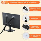 TV Safety Straps Adjustable, Adhesive Anti-Tip Furniture Anchor for Flat Screen, TV and Furniture Safety Straps for Baby Proofing, Black