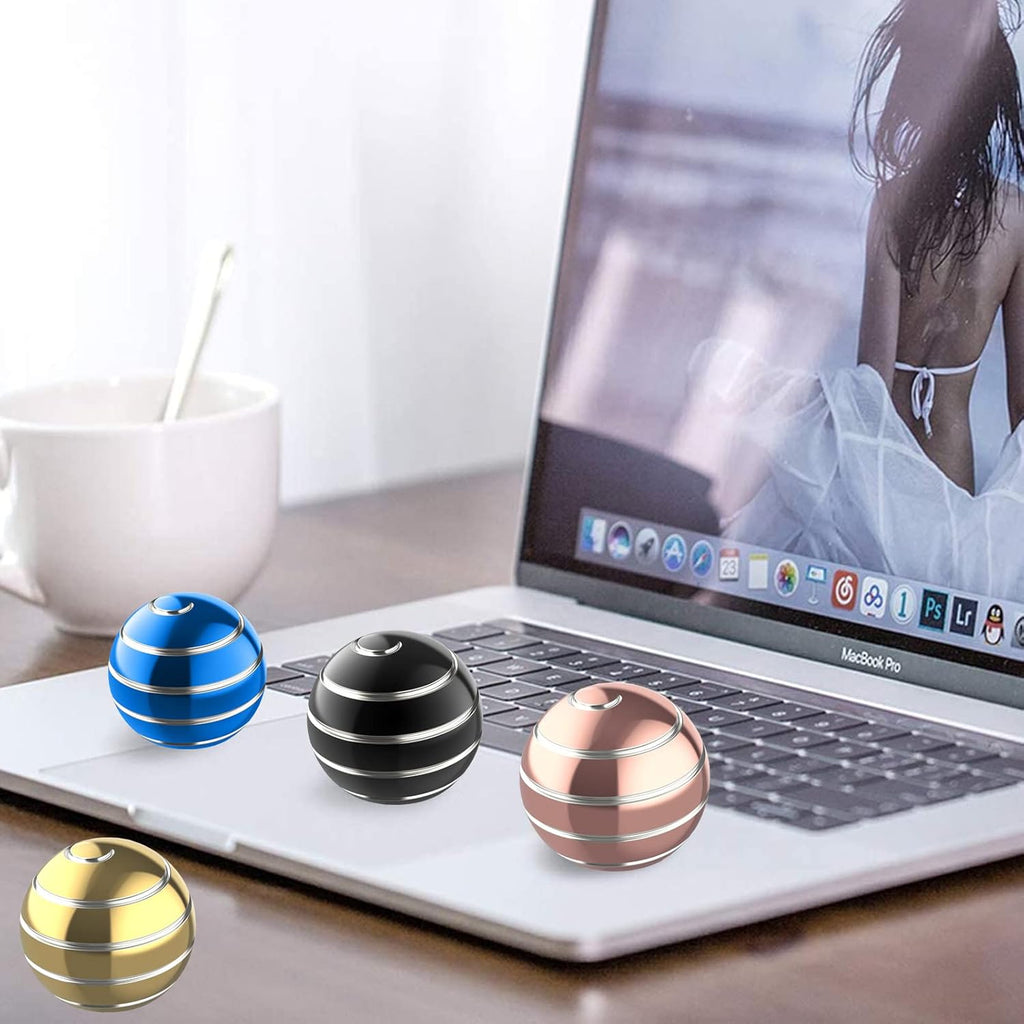 Kinetic Spinning Desk Toy Ball, 2.17'' Fidget Spinner Desk Toys for Office for Adults, Cool Gadgets for Office Desk (55MM, Blue A)