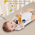 2 Pack Muslin Fitted Crib Sheets for Baby Girls & Boys-Neutral Breathable Crib Mattress Protector for Standard Crib Mattress(28"x 52")-Soft No Slip Cotton Bedding-Taupe Brown & Light Beige