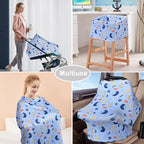 Yoofoss Nursing Cover Breastfeeding Scarf - Baby Car Seat Covers, Infant Stroller Cover, Carseat Canopy for Girls and Boys