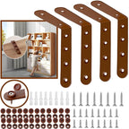 Anti Tip Furniture Anchors for Baby Pet Proofing,Furniture Wall Anchor Furniture Dresser Bookshelf Falling Prevention Device for Children (Brown)