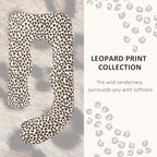 Chilling Home Pregnancy Pillow, J Shape Pregnancy Pillows for Sleeping, Body Pillows for Adults, Maternity Pillow for Pregnant Women, with Velvet Removable Cover, Leopard Print