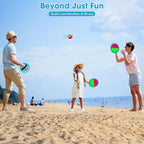 Ayeboovi Toss and Catch Ball Set Beach Toys Pool Toys Outdoor Games Outdoor Toys Yard Games Easter Toys Gifts for Kids Ball and Catch Game with 4 Paddles and 4 Balls [Upgraded Version]