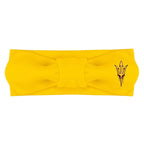 Creative Knitwear Arizona State Sun Devils Infant Girls Gold Solid Hair Knot Headband Embroidered Logo - Size Newborn - 4T