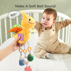 TUMAMA Dinosaur Hanging Rattle Toy, Car Seat Stroller Crib Mobile Toy for 3 6 9 12 Months Boys, Girls Newborn Infants Toddlers
