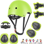DaCool Kids Bike Helmet Set Skateboard Knee Pads - Kids Helmet Elbow Pads Wrist Guards Adjustable for 3~10yrs Girl Boy Kids Protective Gear Set for Sport Cycling Bike Roller Skating Scooter