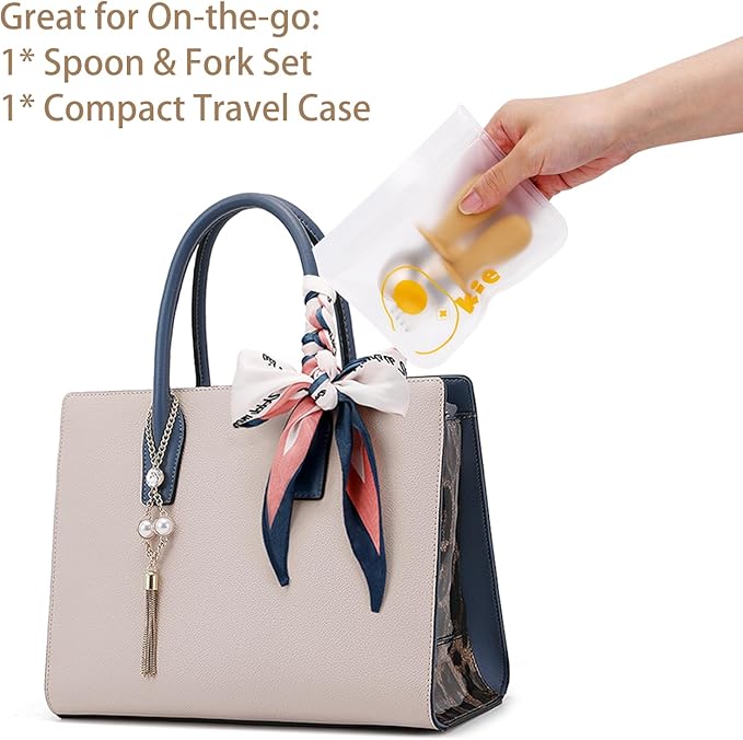 Toddler Utensils, Toddler Forks and Spoons, Baby Spoons Self Feeding, Stainless Steel Baby Silverware with BPA Free Silicone Easy Grip, 8 Months+