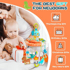 Jollybaby Nursery Baby Automatic Rotating Dinosaur Crib Mobile with Music Box & Arm, Montessori Sensory Musical Hanging Toy for Bassinet, Newborn Clip on Crib Mobile Soother Toy Gift, Polyester