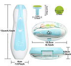 Baby Nail Trimmer 21 in 1, Usage Labeled Case & 13 Extra Replacement Tools, Royal Angels Baby Electric Nail File, Baby Nail Care, Nail Clipper Newborn Toddler Toes & Fingernails Nail Kit (Green)