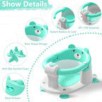 Baby Bath Seats for Babies 6 Months & Up, Infant Bath Chair for Newborn Sitting Up, Non-Slip Toddler Bath Tub Seat with Suction Cups & Soft Cushion for Shower, Compact Toddler Bathtub Seat, Aqua
