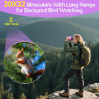 Compact Binoculars for Adults High Powered - OPAITA 20x32 Small Binoculars for Adults Kids with Low Light Vision for Hunting Cruise Ship Travel Concert Hiking Violet