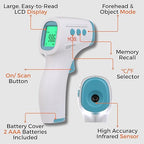 MOBI - Non-Contact Forehead Digital Thermometer with Object Temperature Mode - Touchless Fever Thermometer