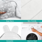 Biloban Quilted Baby Swaddles 0-3 Months 2 Pack, Warm Quilted Baby Swaddle, Newborn Swaddle, Adjustable Swaddle Blanket, Lovely Print