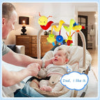 FPVERA Spiral Car Seat & Stroller Activity Toy - Baby Sensory Toys Soft Hanging Toys for Babies 0-12 Months Boys Girls Carseat Crib Stroller, with Ringing Bell, Music