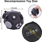 Mini Fidget Toys,12 Sided Cube Toys Relief Stress,Anxiety, Depression,Autism for Kids Adults Improve Focus and Kill Time (Black)