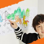 YPLUS Peanut Crayons Set for Kids, Art Case with 24 Colors Crayons and Wall Sticker Paper Rolls, Non-Toxic Toddler Coloring Supplies Stocking Stuffers for Kids Toddler