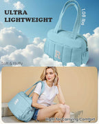 Monogrammed Gifts for Woman-Duffle Bag, Weekender Bags for Girl，Initial Overnight Bag with Wet Pocket，Lightweight Dance Bags Personalized Gymnastics bag with Makeup Pouch