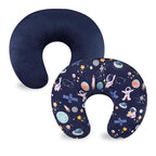 Nursing Pillow Cover 1 Pack, DAYEEBALL Double-Sided Removable Nursing Cover for Baby Girls Boys Newborn, Stretchy and Soft Reversible Slipcover for Breastfeeding Pillow, Space(Only Cover)