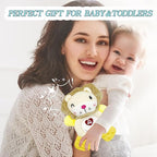 Baby Musical Activity Soft Toys with Sound & Light, Sensory Toys for Infant Developmental with Teether, Rattle and Textures, Soft Plush Toy for Newborn Gift 6 to 12 Months (Lion)