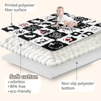 Baby Play Mats for Floor, 71”x59” Upgraded Thickness & Larger Super Soft Playmat for Babies and Toddlers, Foldable Washable, Upgrade Anti-Slip Crawling Mat for Playpen(High Contrast)