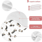 4 Pack Muslin Burp Cloths Bernedoodle Dogs Paw White Cotton Baby Burp Cloths Ultra Absorbent and Soft Thick Burping Cloth for Newborn Babies 22x11 Inch