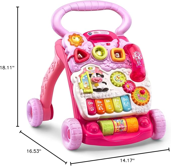 VTech Sit-to-Stand Learning Walker (Frustration Free Packaging), Pink