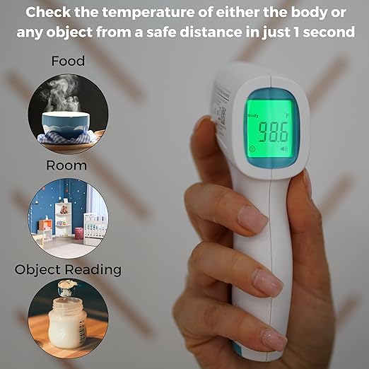 MOBI - Non-Contact Forehead Digital Thermometer with Object Temperature Mode - Touchless Fever Thermometer