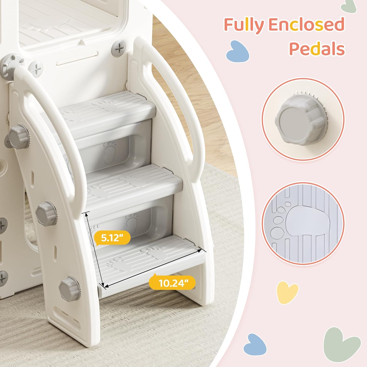 Toddler Slide Baby Slide for Toddlers Kids with Basketball Hoop Telescope Indoor Outdoor Slide Playset Playground