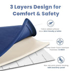 Baby Play Mat for Floor,1.3" Thick Memory foam Tummy Time Mat for Toddlers,Infants,kids,Water-Repellent Soft Nursery Rug ,79"×79" Extra Large Non Slip for Crawling&Yoga,Tatami Style for Living Room(Royal Blue)