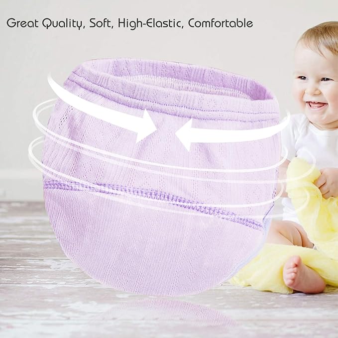 Joyo Roy Toddler Potty Training Underwear 5t Breathable 100% Cotton Girls Potty Training Pants Absorbent Double Thigh Wings for Antileak Pee Pants