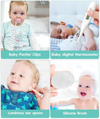 Baby Healthcare and Grooming Kit, Safety Newborn Nursery Baby Care Kit, with Hair Brush Comb, Nail Clipper, Thermometer, Pacifier Clip, Baby Registry Search, Baby Girl Boy Newborn Essentials