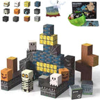 Magnetic Blocks Halloween Toys for Kids Skeleton Toy Spooky Town Building Magnetic Tiles Halloween Party Favors Gift for Boys Girls & Adults