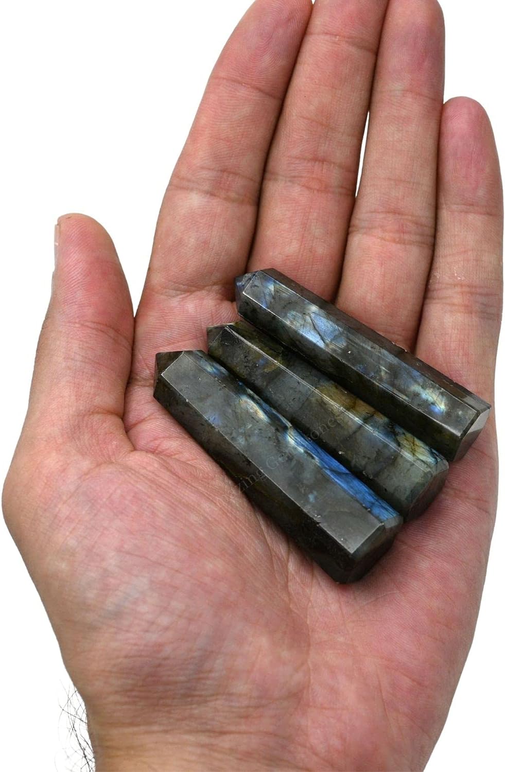 Amazing Gemstone Labradorite Crystal Towers - Natural Healing Crystal Point Obelisk for Reiki Healing and Crystal Grid (2 Inch to 3 Inch)
