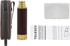 Retro Pirate Telescope Zoomable 25x30 Pocket Monocular Portable Collapsible BAK-4 Lens Captain Jack's Spyglass Handheld Telescope Vintage Telescope for Kids