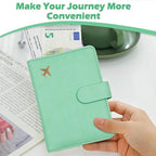 Melsbrinna Rfid Passport Holder for Travel women/Men, Cute Passport Wallet Rfid Blocking Card Slots, Rfid Passport Cover/CaseTravel Wallet, Passport Book Holder (1, Green3)