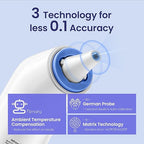 Ear Thermometer, Digital Ear Thermometer for Kids and Adults, High Accuracy Baby Thermometer with 1s Result, 3-Color Coded and 30 Memory Recall, Easy to Use, with 21 Disposable Probe Covers
