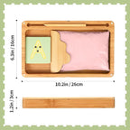 Montessori Sand Tray with Lid - Wooden Sand Tray for Kids - Pink