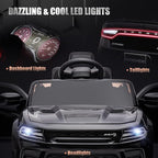 12V 7Ah Kids Electric Ride on Car, Licensed Dodge Charger SRT Hellcat, Battery Powered 4-Wheels Toy Car Electric Vehicle for Kids with Remote Control, 3 Speeds, LED Lights, Music (Black)