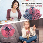 Gear Ball for ADHD 3D Printed Gear Ball Steampunk Whirling Wonder Fidget Toy Gearsphere Gear Ball for Stress and Anxiety Relaxing Fidget Ball Ideal for Sensory Needs and Autism (Laser Black Red)