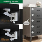 20 Pack Cabinet Locks Child Safety Latches - Vmaisi Baby Proofing Cabinets Drawers Lock - Upgraded Stronger Adhesive Easy Installation - No Drilling