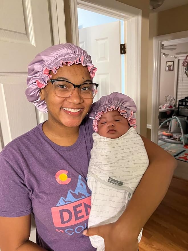 AKISS Baby Infant Newborn Toddler Satin Silk Hair Bonnet for Baby Girl Boy Sleeping Kids Cap Hat