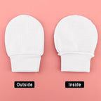 Newborn Baby Mittens No Scratch Cotton Elastic Wrist Gloves Infant Toddler Mittens for Baby Boy Girl 0-6 Months