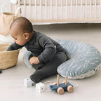 GRSSDER Reversible Nursing Pillow Cover, Ultra Soft Stretchy Minky Removable Nursing Covers Fitted for Breastfeeding Pillows Snug and Safe, Sea Fish