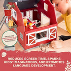 Terra by Battat – 20 Pieces Wooden Animal Barn Toy Set – Farm Animals & Play Fence – Pretend Play for Toddlers & 3+ Years – Educational Toys – Farmhouse Playset with Cute Animal Figures