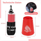 yeesport 24 Pcs Sport Stacking Cups, Sport Training Game for Challenge Competition, Plastic Stacking Cups, Classic Family Game for Kids and Adults, Blue+Red