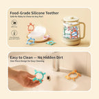 Pigeon Silicone Animal-Shaped Baby Teether, Orange Deer, 6M+, 1 Count – Multi-Textured Teething Relief Toys, Lightweight & Easy to Grasp