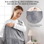 Water Ring Sling Baby Carrier, Adjustable Lightweight Breathable Newborn Carrier Sling for Summer, Swimming, Pool, Beach, Front Chest Mesh Infant Wrap Carrier for Baby Gift (Light Grey)